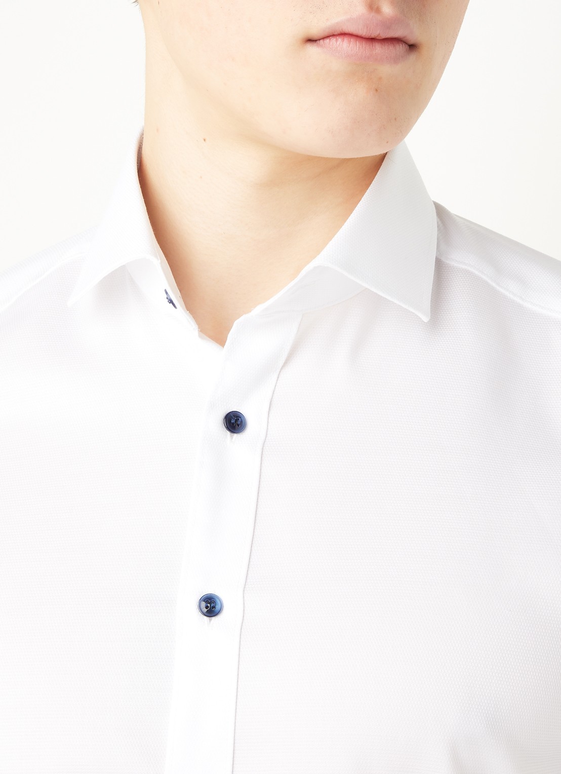 Olymp Body fit overhemd van katoen - detail 5 wit