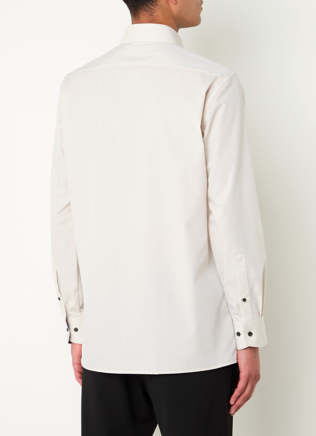 Olymp Luxor modern fit overhemd met borstzak - achterkant 3 creme