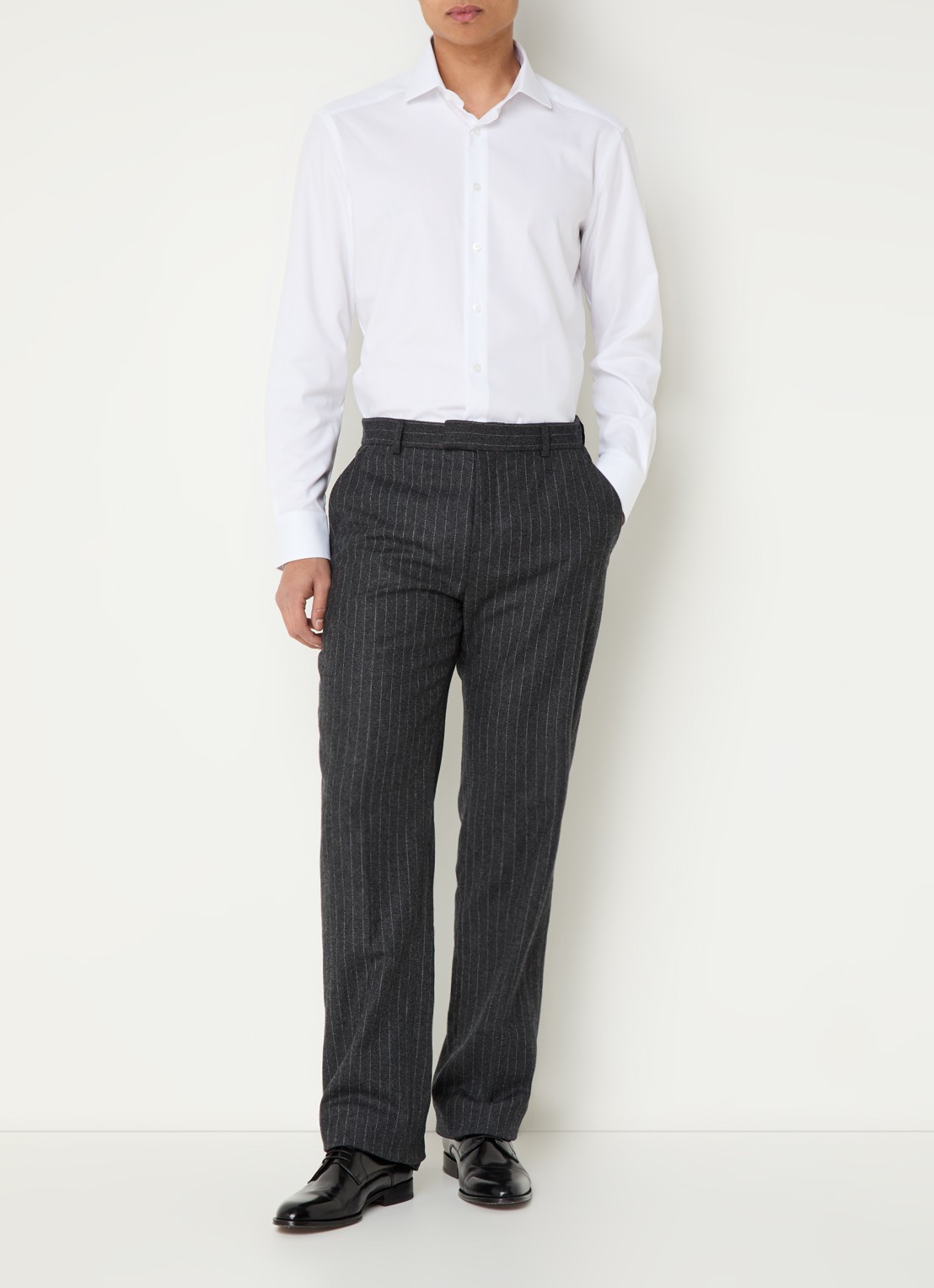 Olymp Luxor modern fit overhemd met stretch - voorkant 2 wit