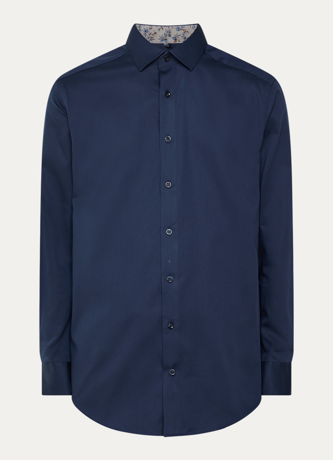 Olymp Luxor regular fit overhemd van katoen - voorkant donkerblauw