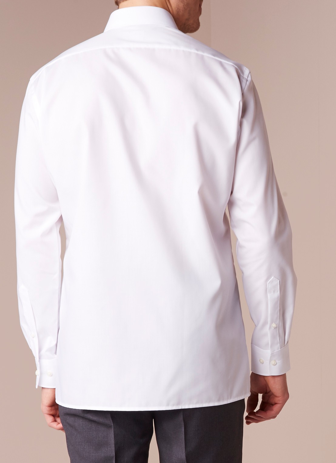 Olymp Modern fit overhemd met extra lange mouwen - achterkant wit