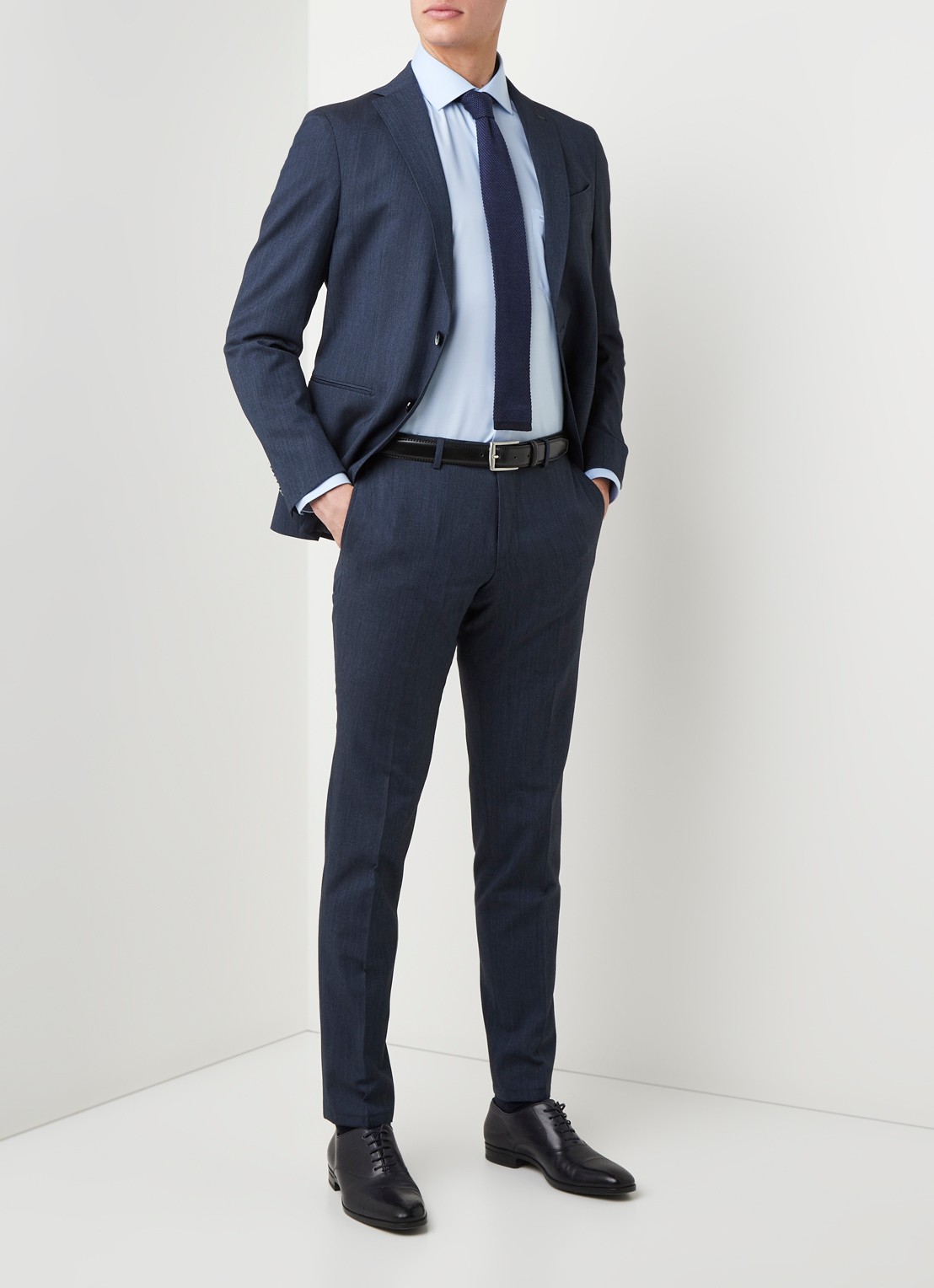 Olymp Regular fit overhemd met borstzak - voorkant 5 lichtblauw