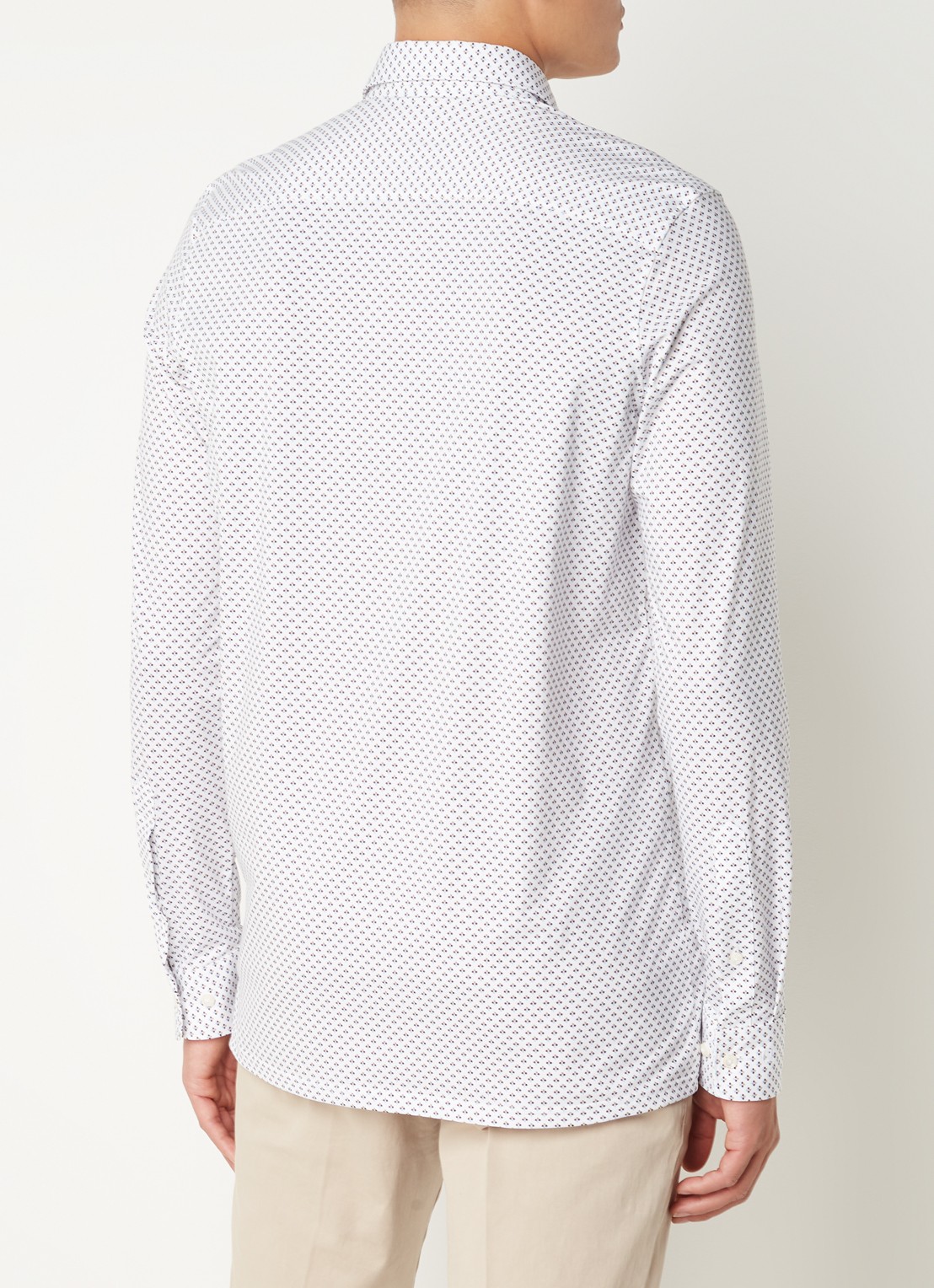 Olymp Regular fit overhemd van jersey - achterkant 3 beige