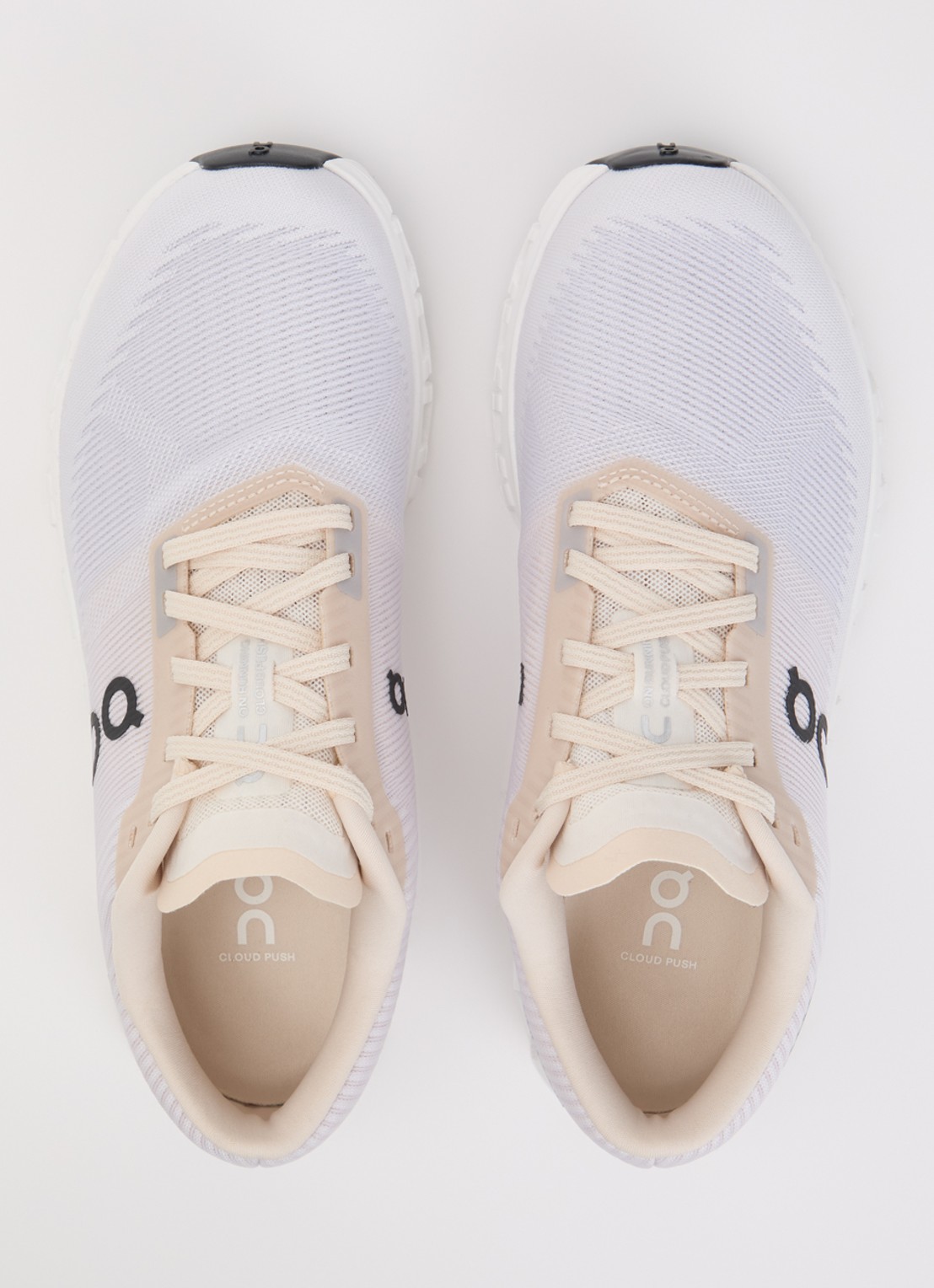 On Cloud 6 Push sportschoen van mesh met logo  - detail 4 zand