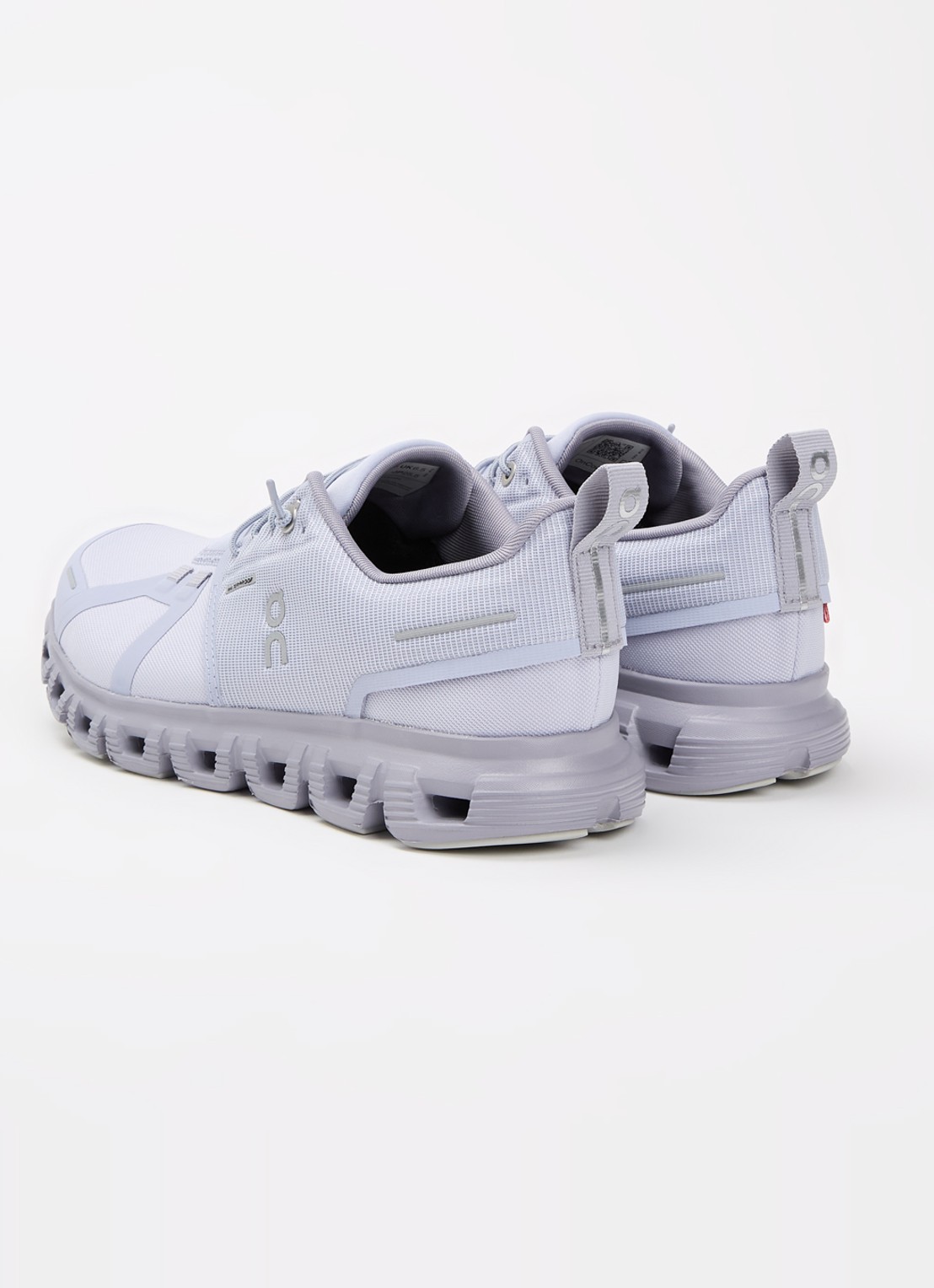 On Cloud 6 sneaker met gebreid bovenwerk - achterkant lila