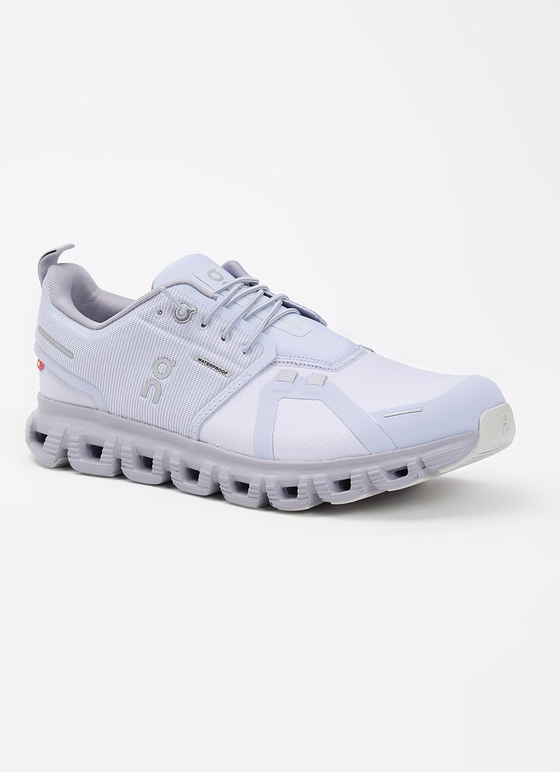 On Cloud 6 sneaker met gebreid bovenwerk - voorkant 2 lila