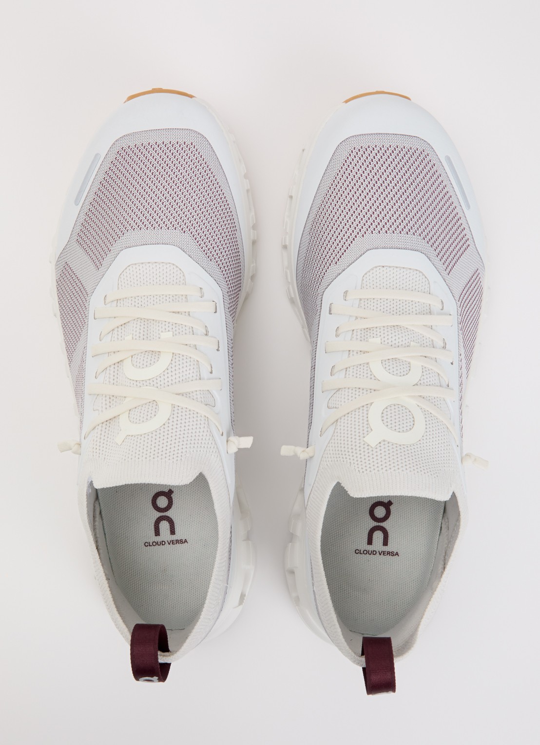 On Cloud 6 sneaker met gebreid bovenwerk - detail 4 ivoor