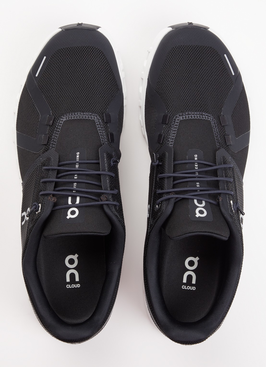 On Cloud 6 sneaker met gebreid bovenwerk - detail 4 zwart