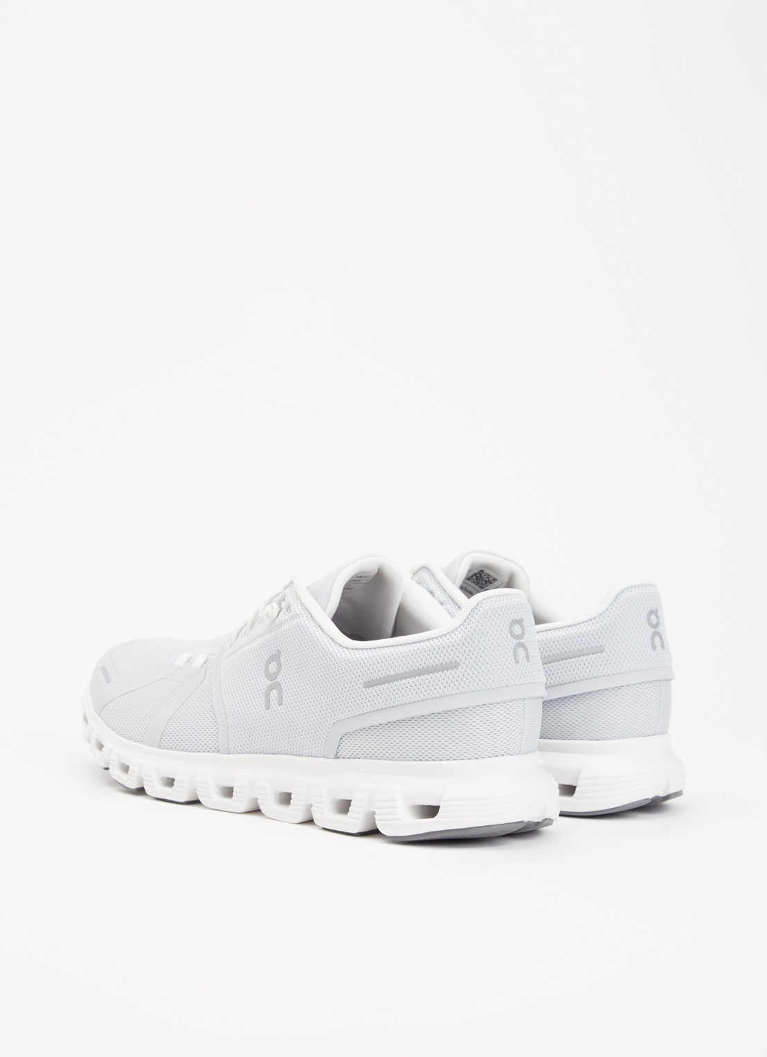 On Cloud 6 sneaker met gebreid bovenwerk - achterkant 5 wit