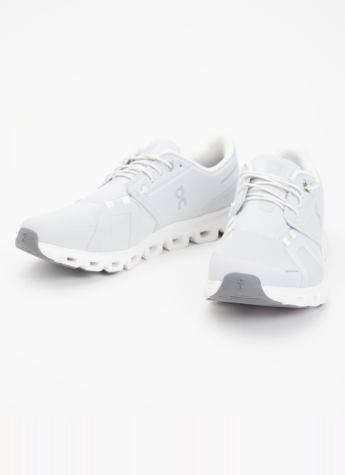 On Cloud 6 sneaker met gebreid bovenwerk - detail wit