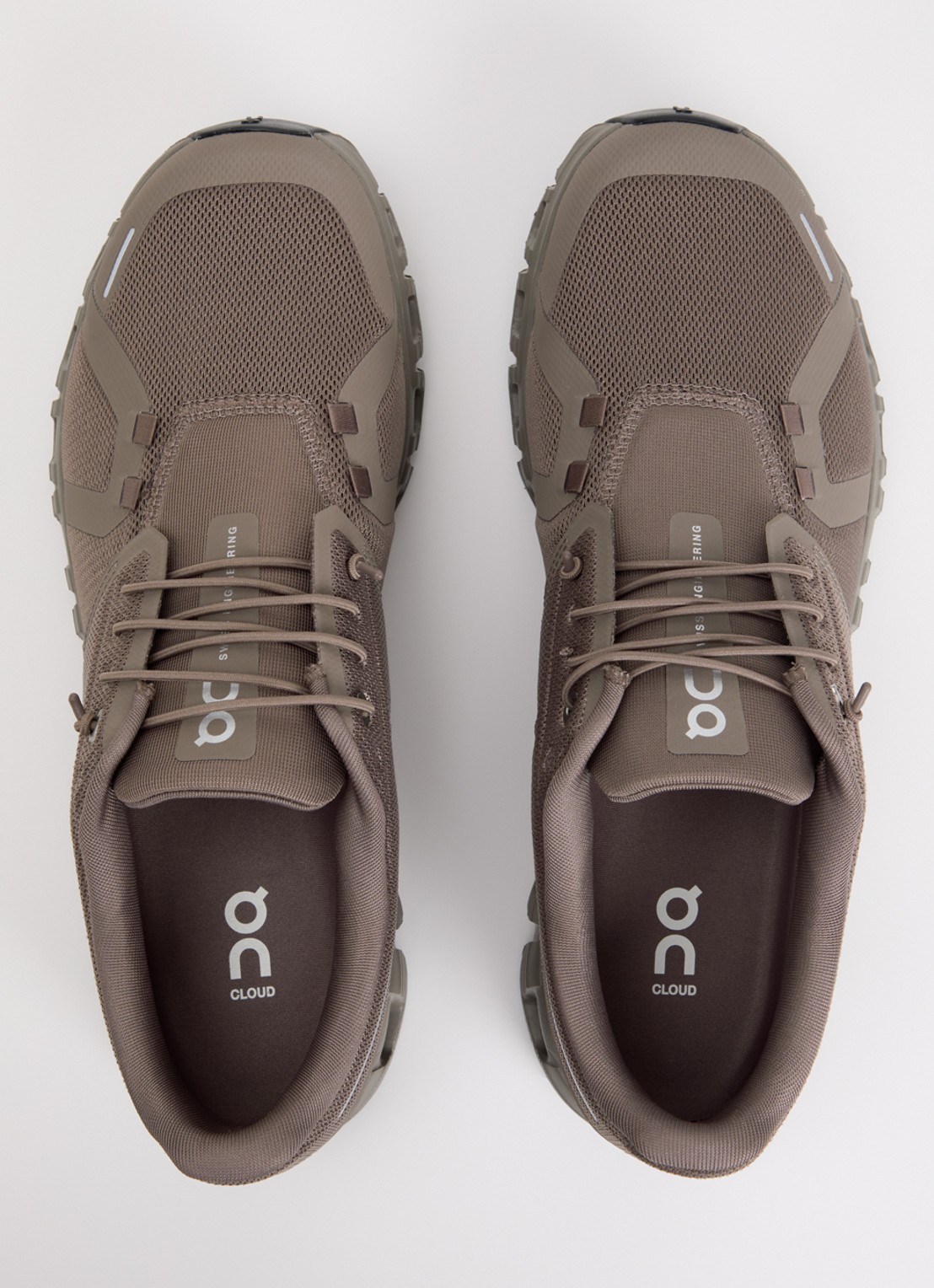 On Cloud 6 sneaker van mesh met logo - detail 3 lichtbruin