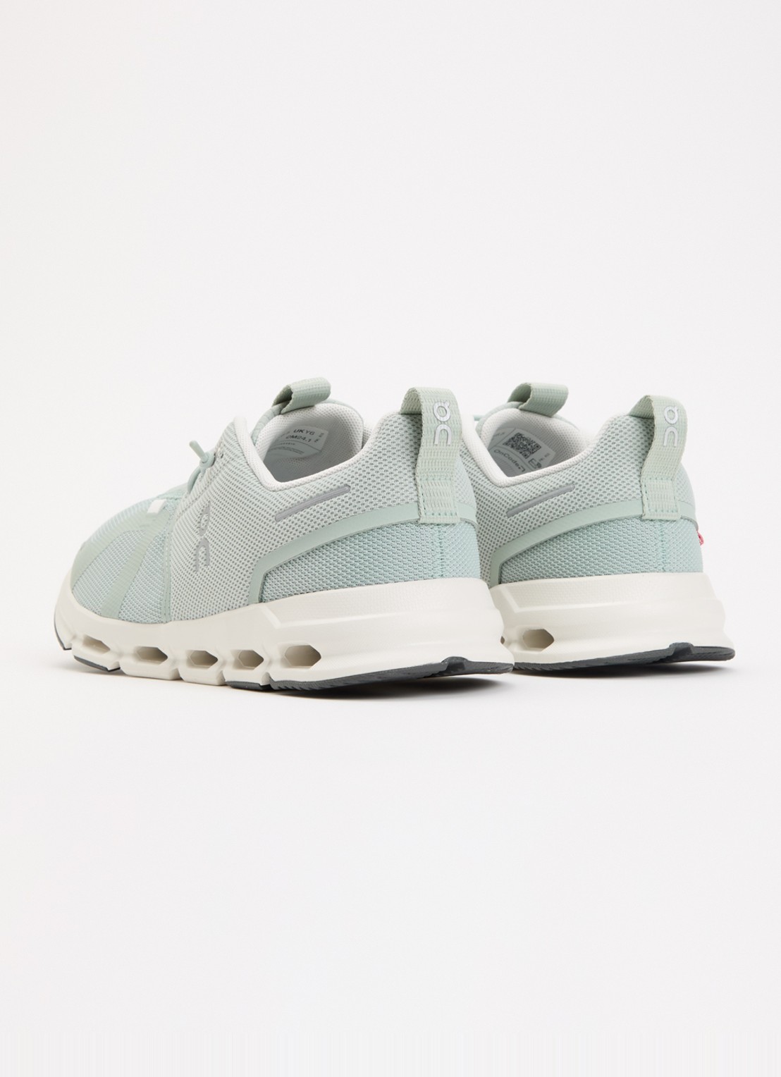 On Cloud Sky sneaker met gebreid bovenwerk - achterkant 2 mint