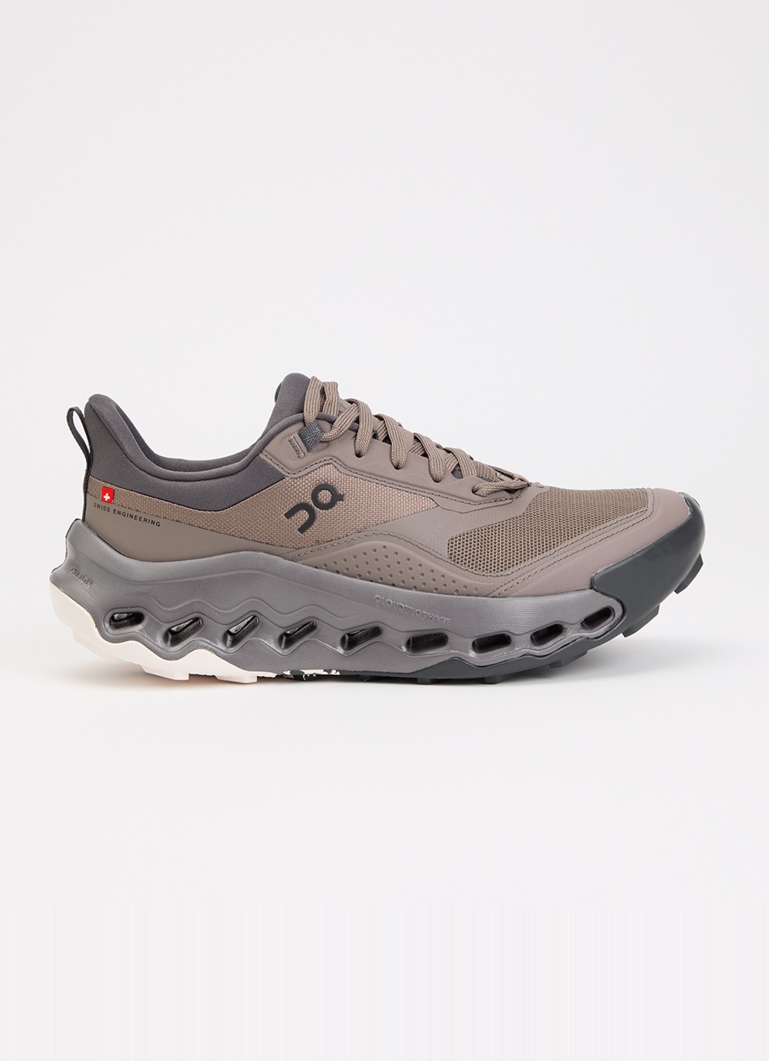 On Cloudhorizon 2 sneaker met mesh details - voorkant 2 lichtbruin