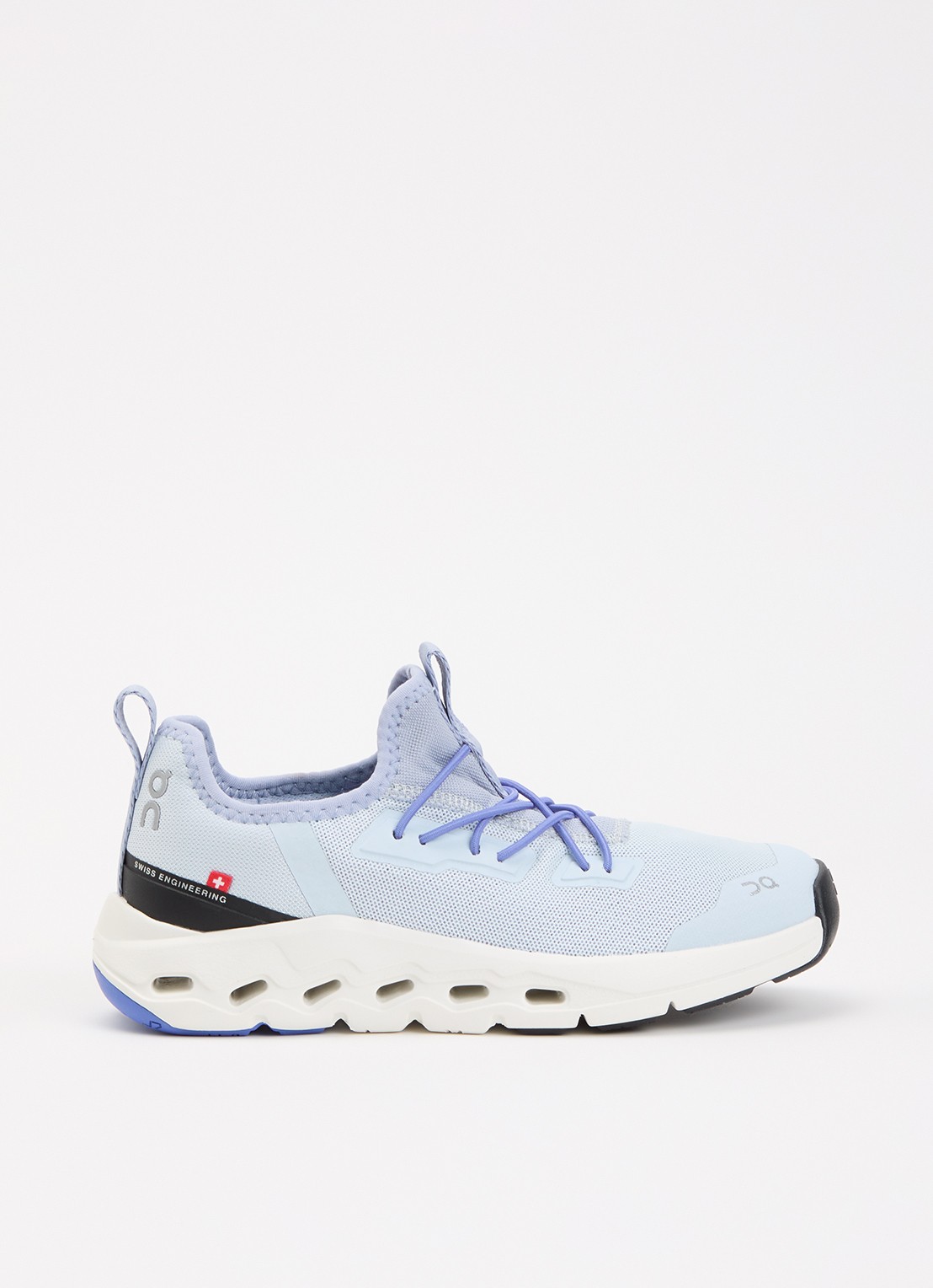 On Cloudleap sneaker met gebreid bovenwerk - voorkant 2 beige