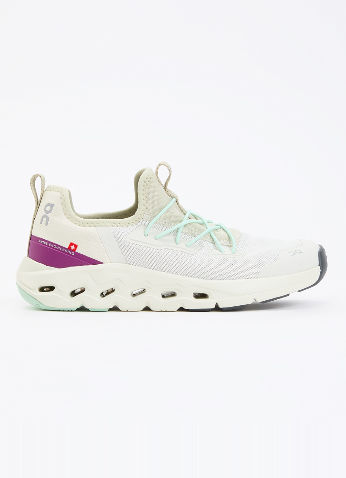 On Cloudleap sneaker met gebreid bovenwerk - voorkant 3 mint