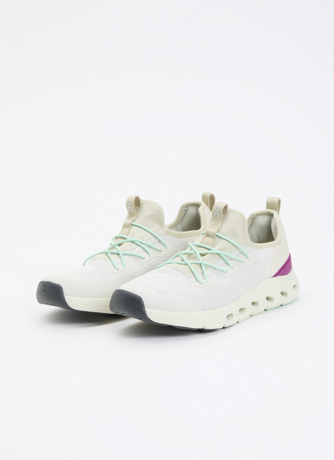 On Cloudleap sneaker met gebreid bovenwerk - voorkant 4 mint