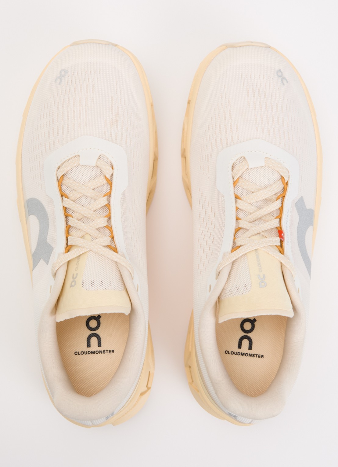 On Cloudmonster 1 hardloopschoen van mesh met logo  - detail 4 wit