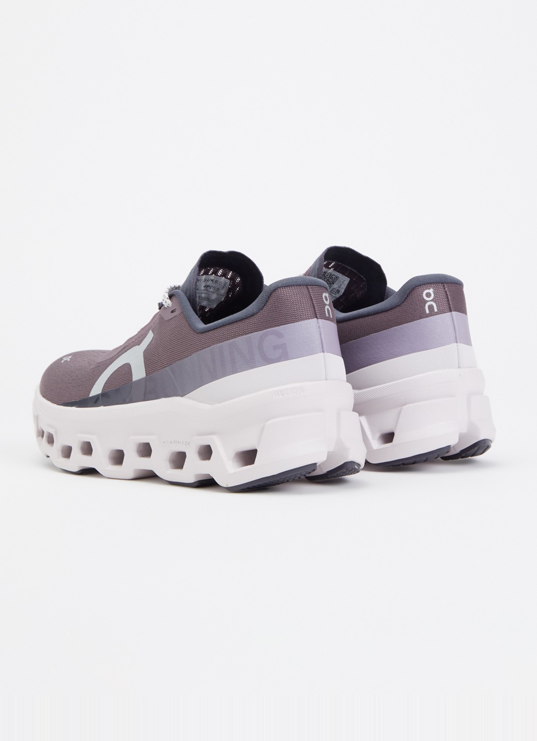On Cloudmonster sneaker met mesh details - achterkant paars