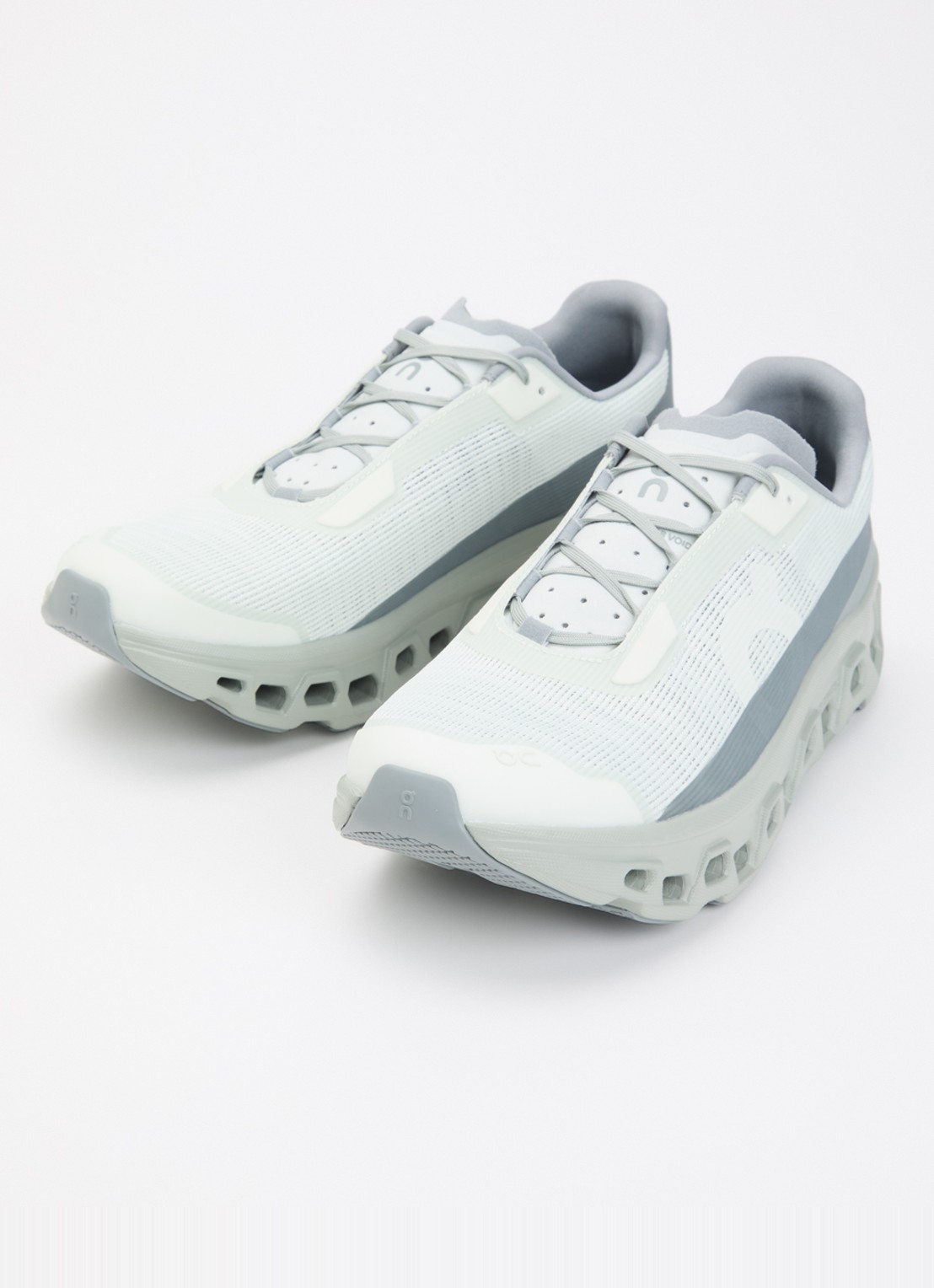 On Cloudmonster Void sneaker van mesh met logo - detail mint