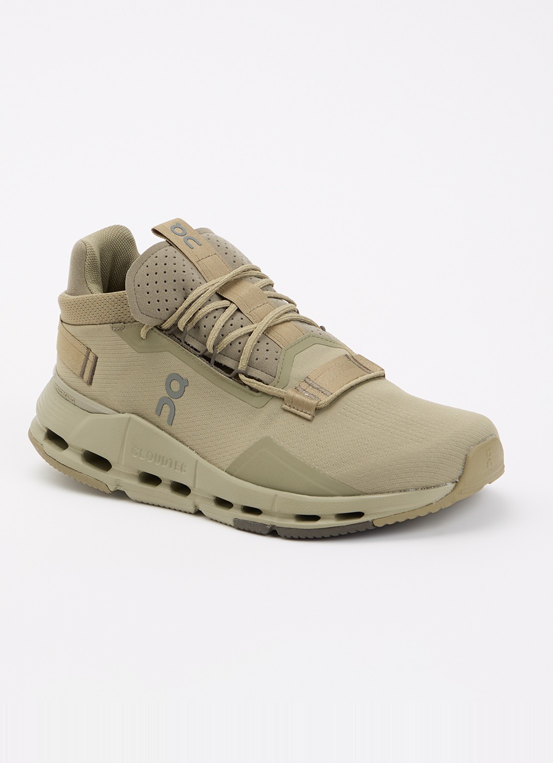 On Cloudnova 2 sneaker met logo - voorkant bronsgroen