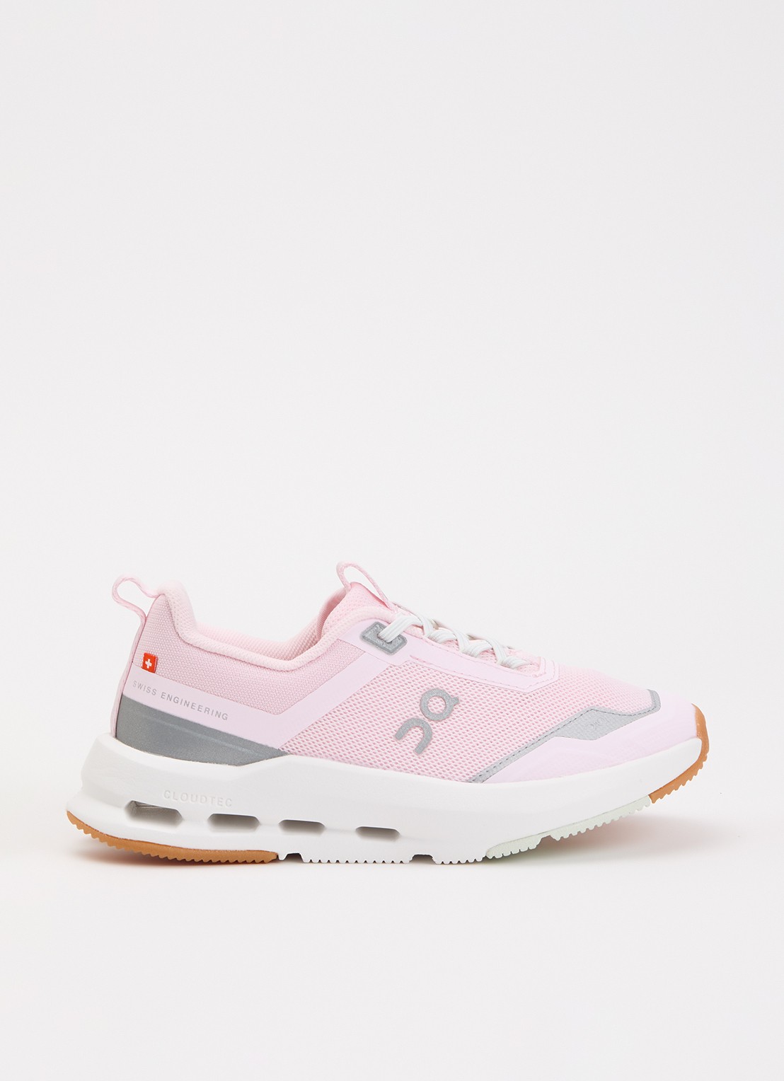 On Cloudnova sneaker van mesh met logo - voorkant roze