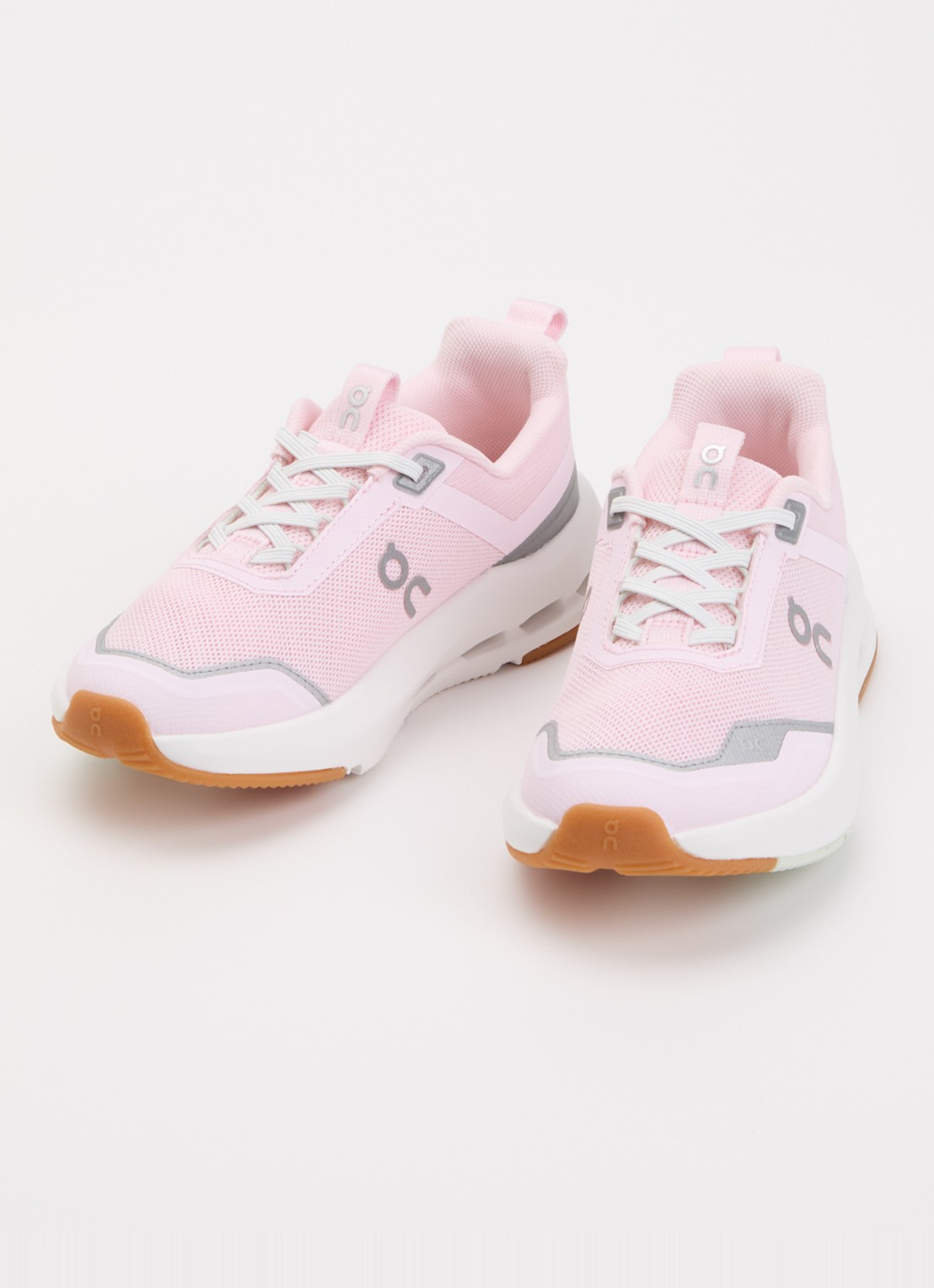 On Cloudnova sneaker van mesh met logo - voorkant 2 roze