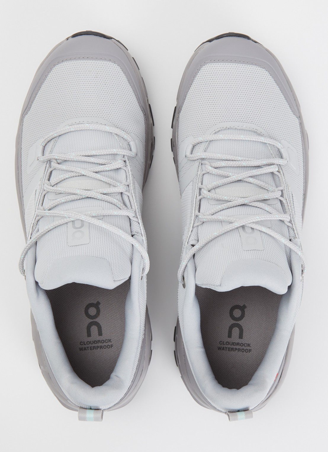 On Cloudrock sneaker met gebreid bovenwerk en logo - detail 3 grijs