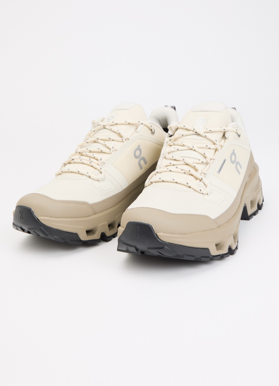 On Cloudrock sneaker met gebreid bovenwerk en logo - detail 2 vanillegeel