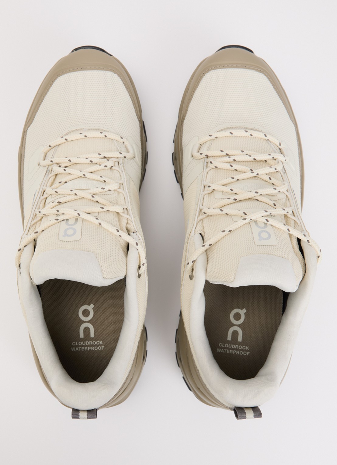 On Cloudrock sneaker met gebreid bovenwerk en logo - detail 3 vanillegeel