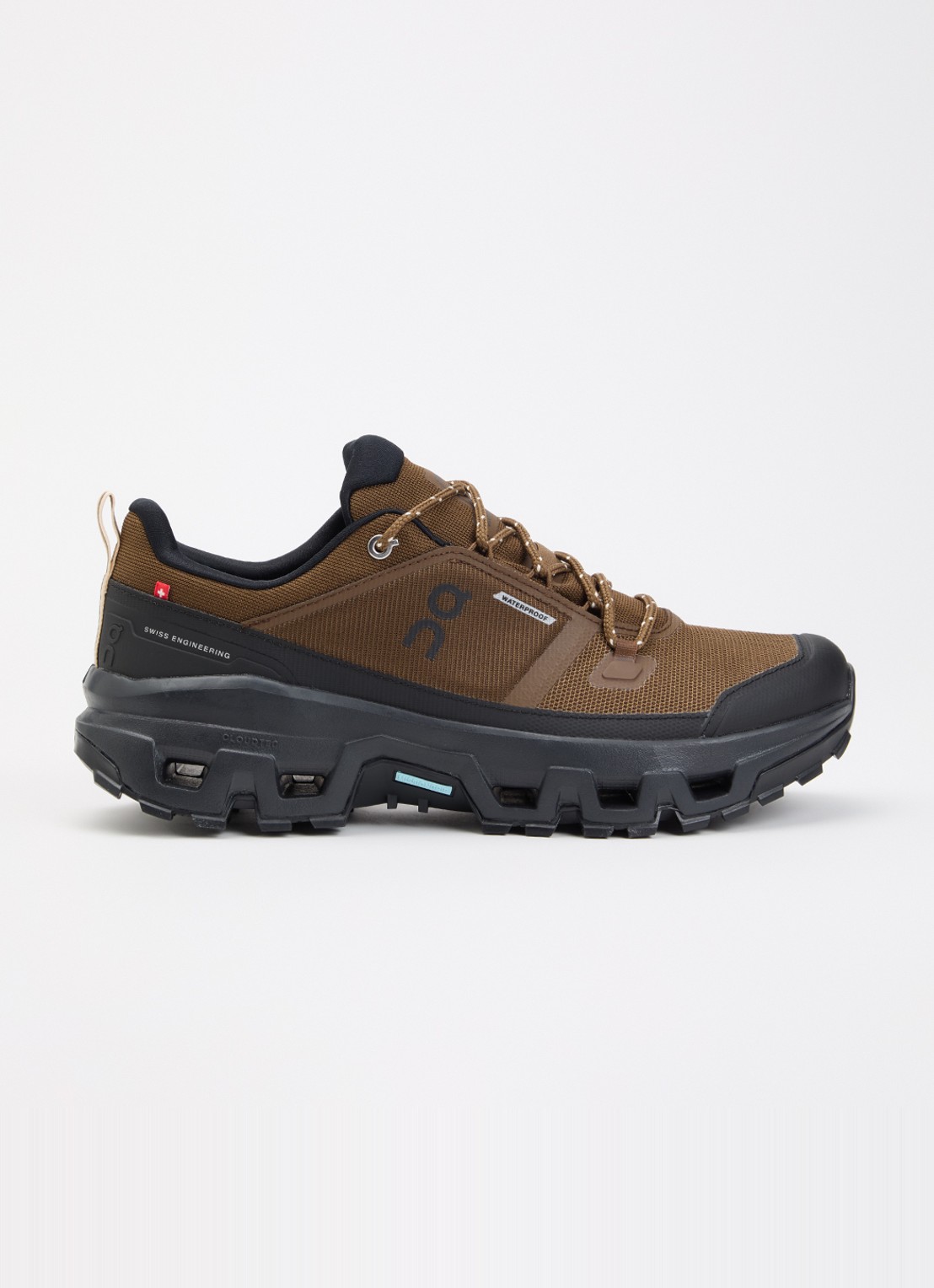 On Cloudrock sneaker van mesh met logo - voorkant bruin