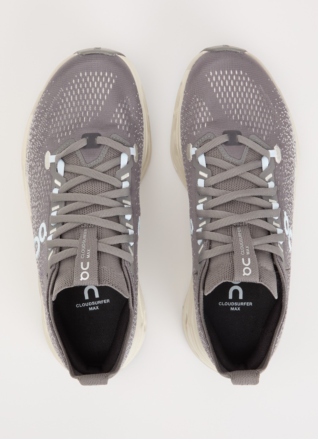 On Cloudsurfer Max sneaker met gebreid bovenwerk - detail 4 antraciet