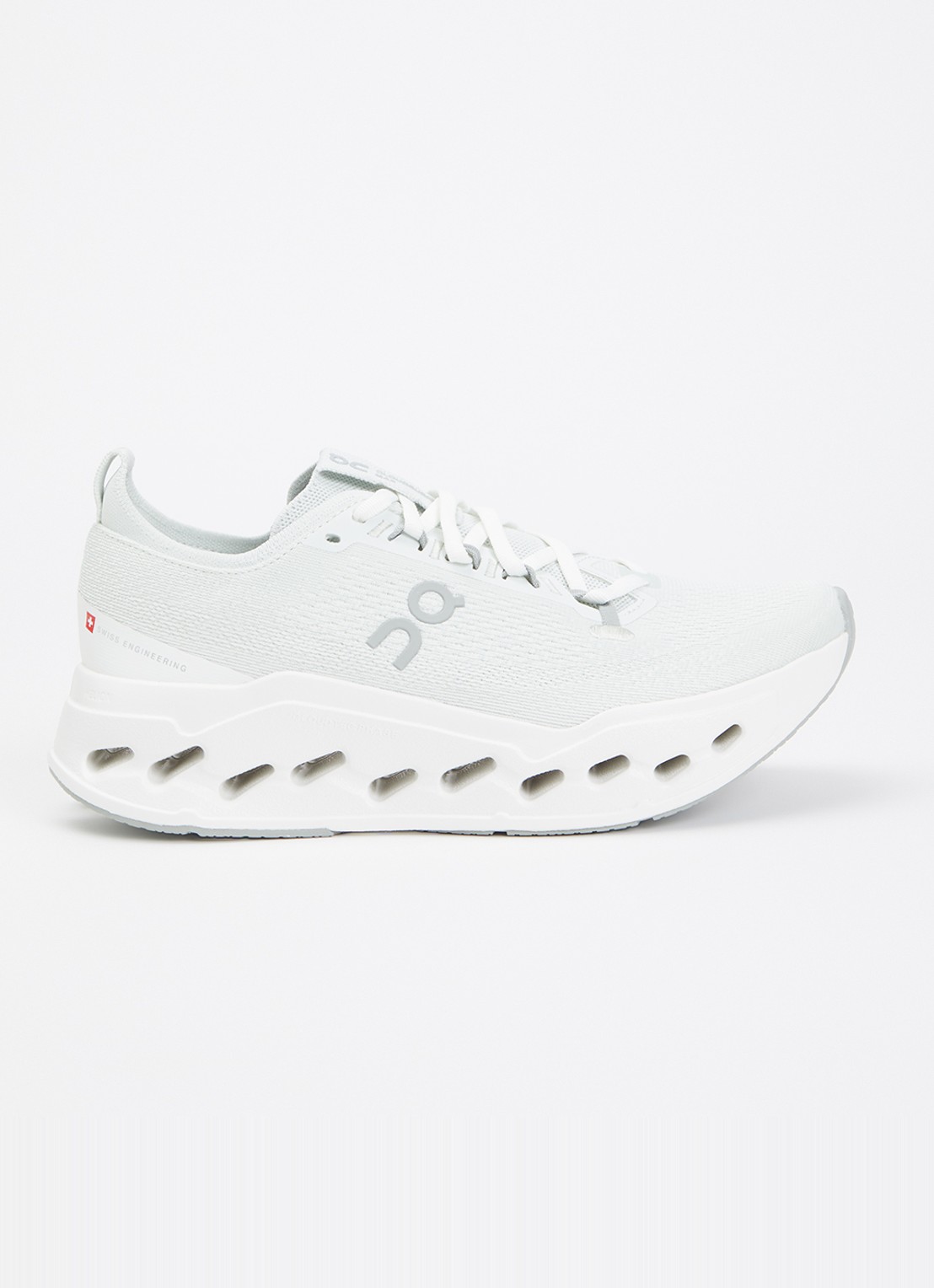 On Cloudsurfer Max sneaker van mesh met logo - voorkant 2 lindegroen