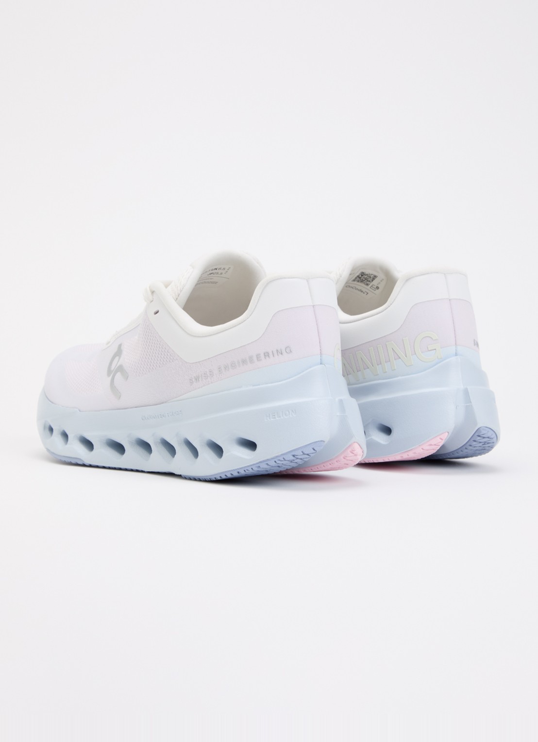 On Cloudsurfer Next sneaker van mesh met logo - achterkant 2 lichtpaars