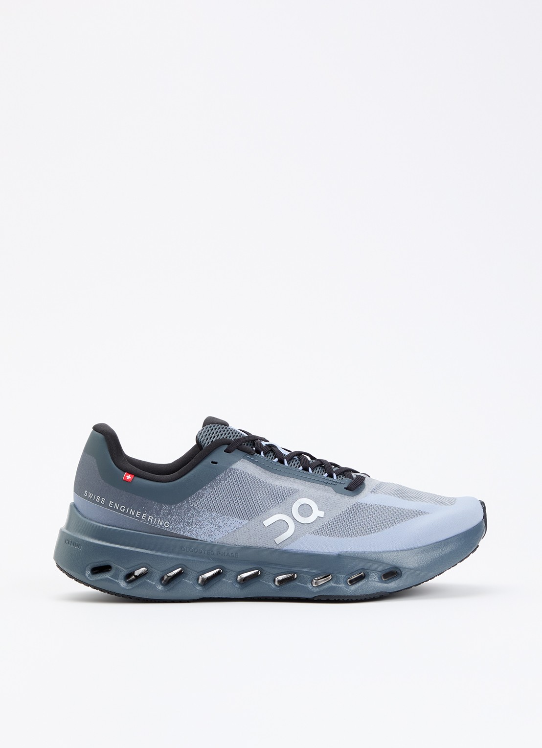 On Cloudsurfer Next sneaker van mesh met logo - voorkant blauwgrijs
