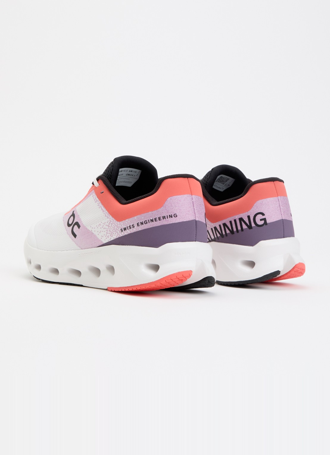 On Cloudsurfer Youth sneaker met gebreid bovenwerk - achterkant 2 lila