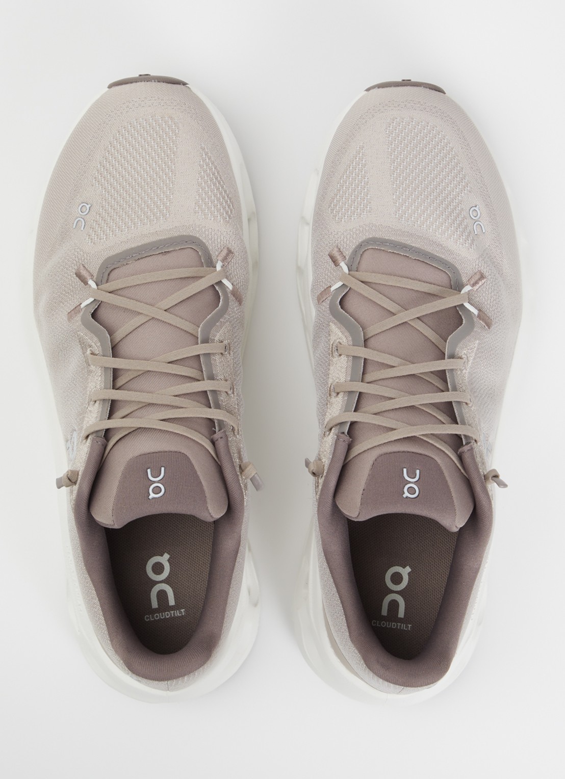 On Cloudtilt hardloopschoen van mesh - detail 4 taupe