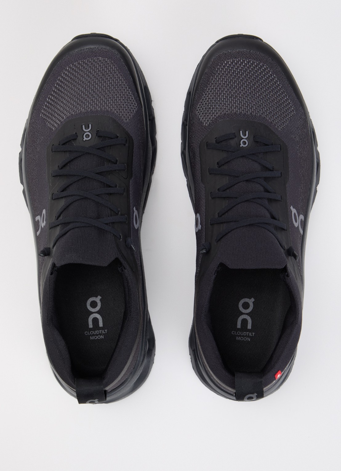 On Cloudtilt Moon sneaker met gebreid bovenwerk - detail 3 zwart