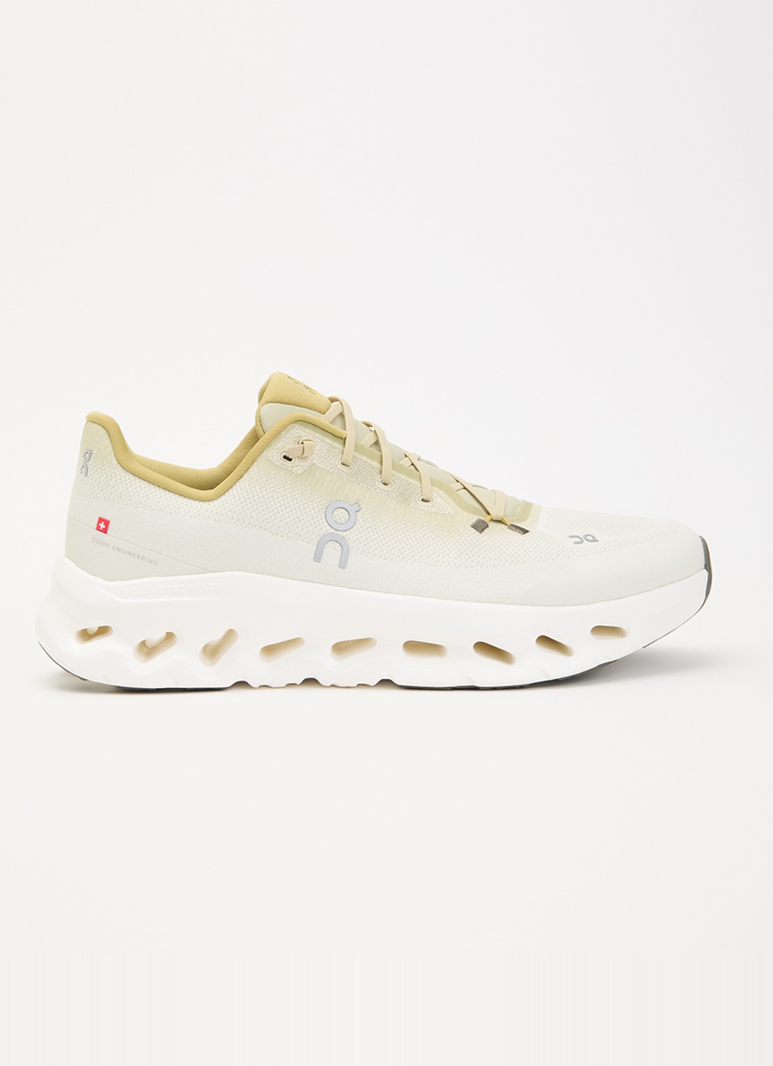 On Cloudtilt sneaker met gebreid bovenwerk en logo - voorkant lichtgroen