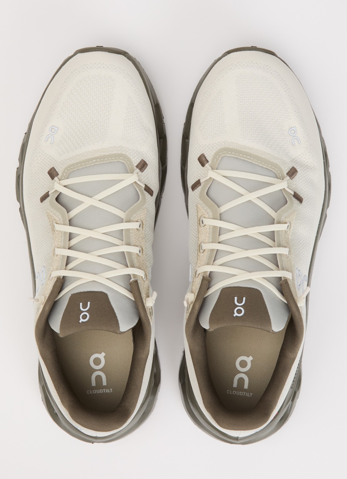 On Cloudtilt sneaker met gebreid bovenwerk en logo - detail 3 bronsgroen