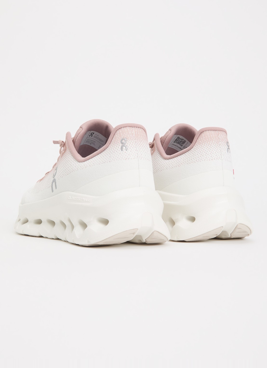 On Cloudtilt sneaker met gebreid bovenwerk - achterkant oudroze