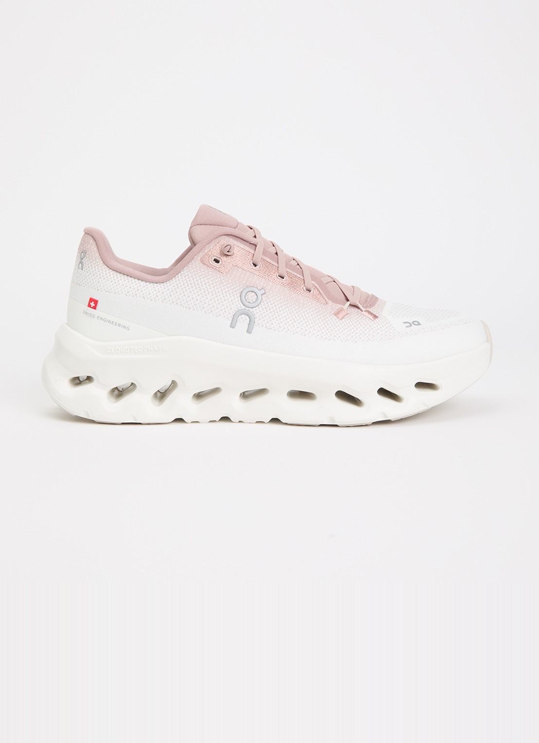 On Cloudtilt sneaker met gebreid bovenwerk - voorkant 2 oudroze
