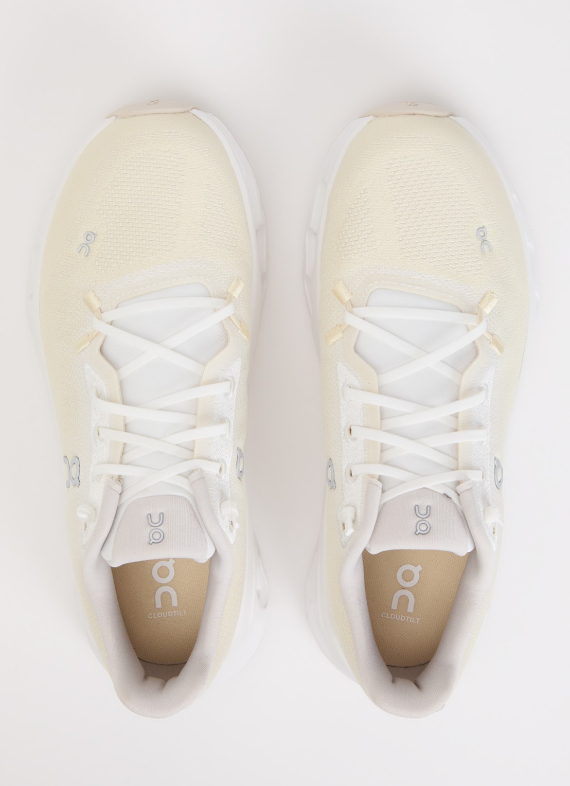 On Cloudtilt sneaker met gebreid bovenwerk - detail 3 vanillegeel