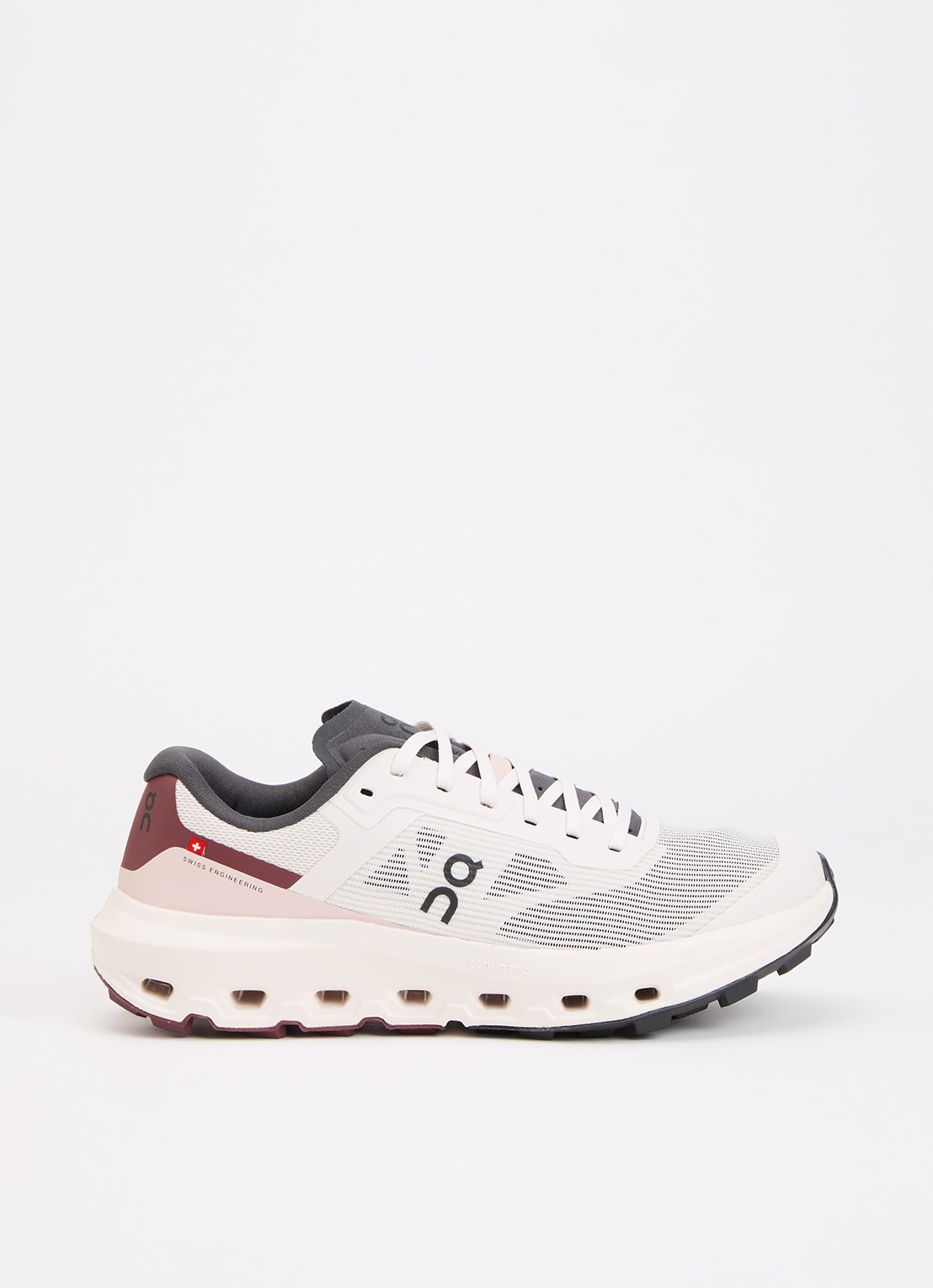 On Cloudvista 3 sneaker van mesh met logo - voorkant creme