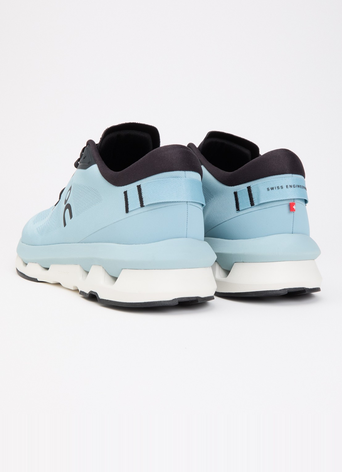 On Cloudzone sneaker met gebreid bovenwerk en logo - achterkant 4 turquoise