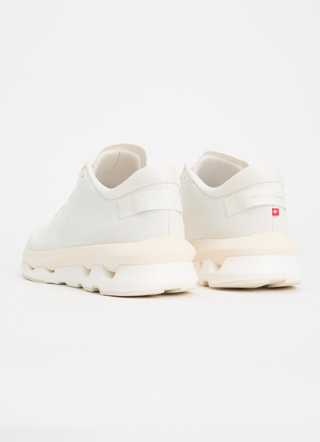 On Cloudzone sneaker met gebreid bovenwerk - achterkant 2 creme