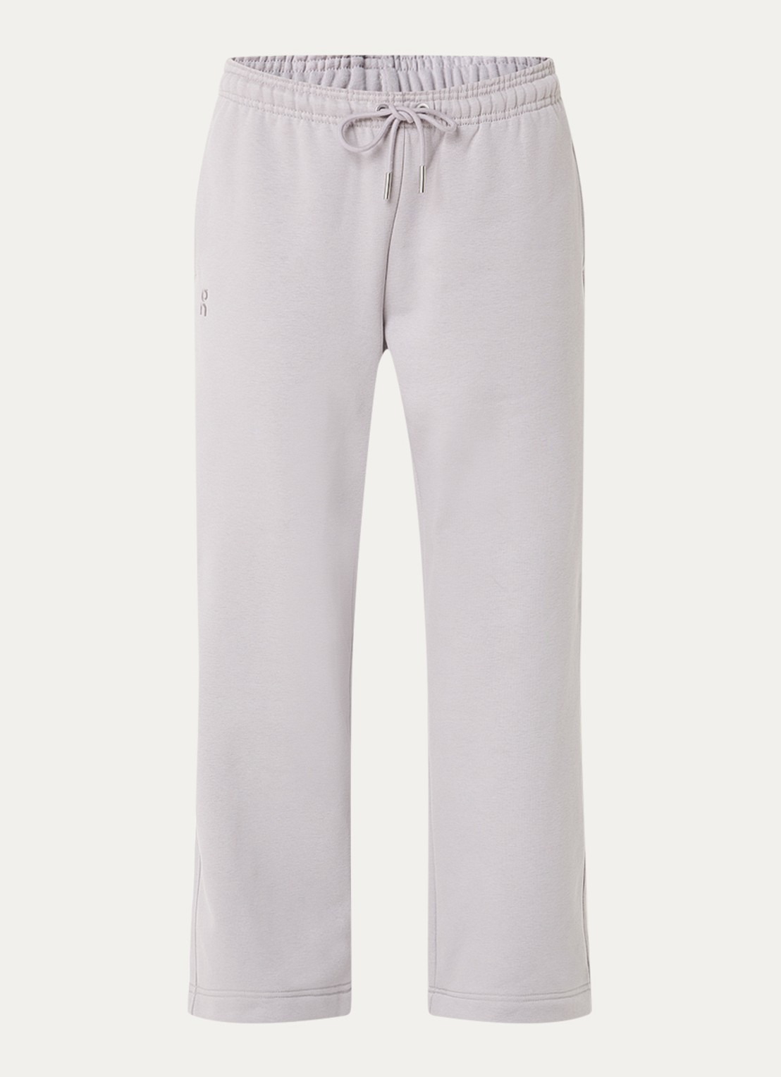 On Club Collective high waist straight fit joggingbroek met steekzakken - voorkant taupe