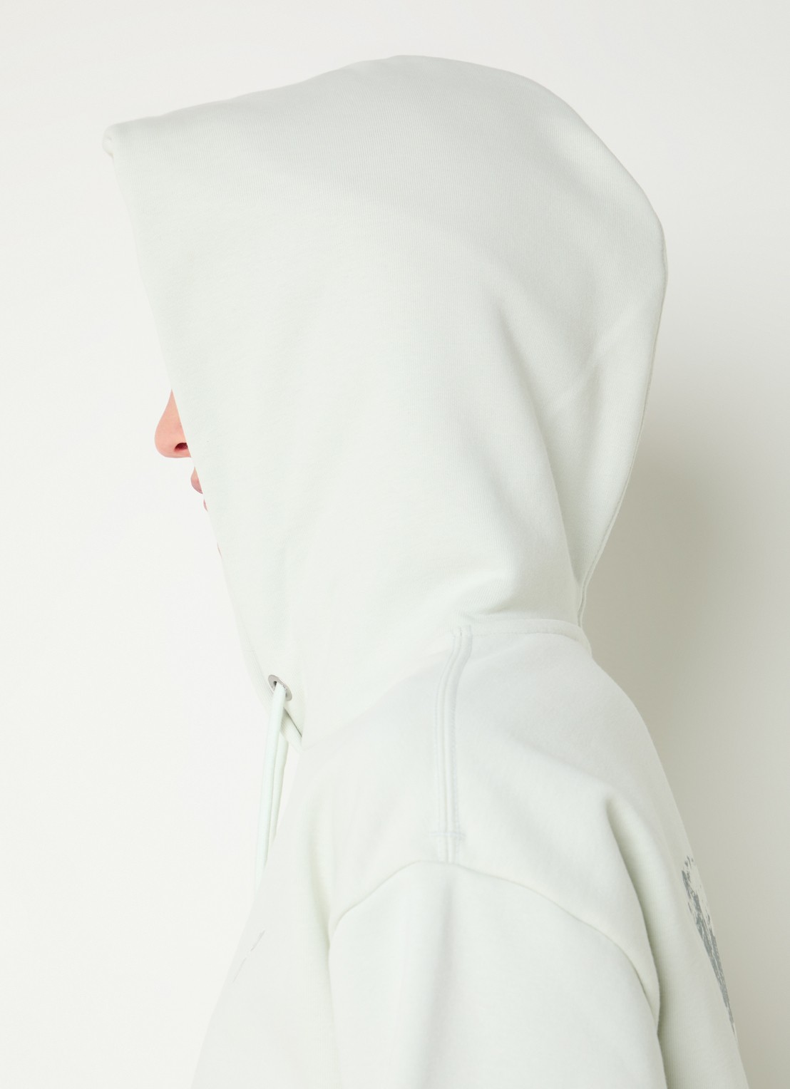On Club Collective hoodie met logo- en backprint - detail 2 lichtgroen