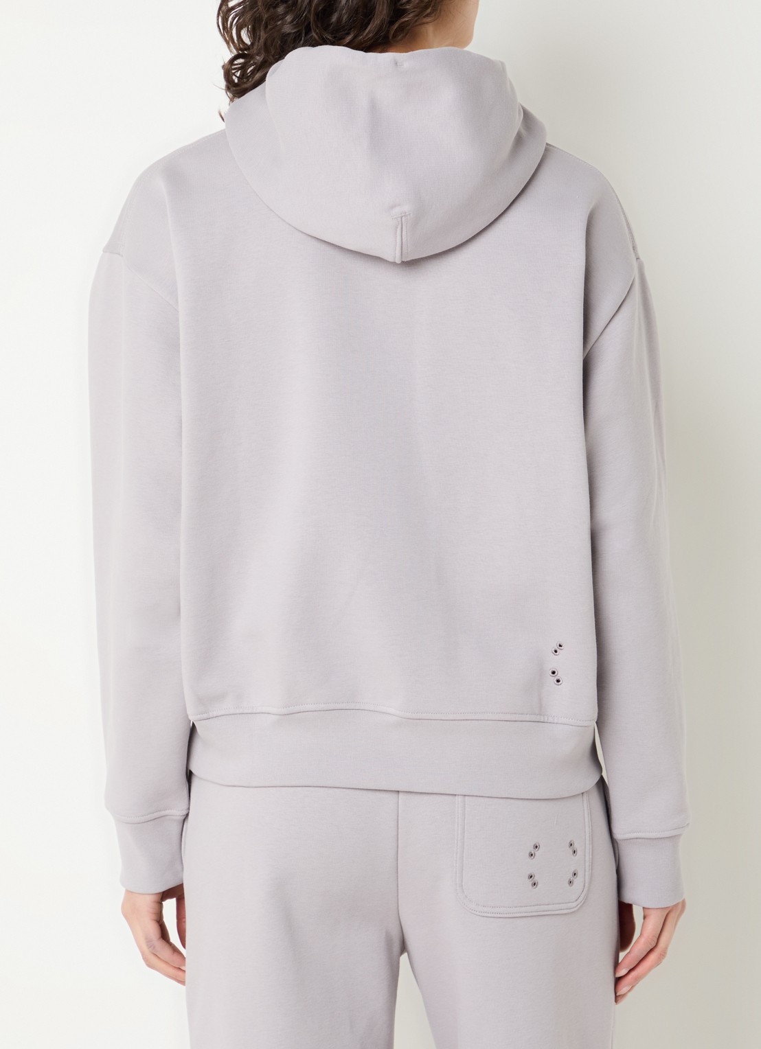 On Club Collective hoodie met logo - achterkant 5 taupe