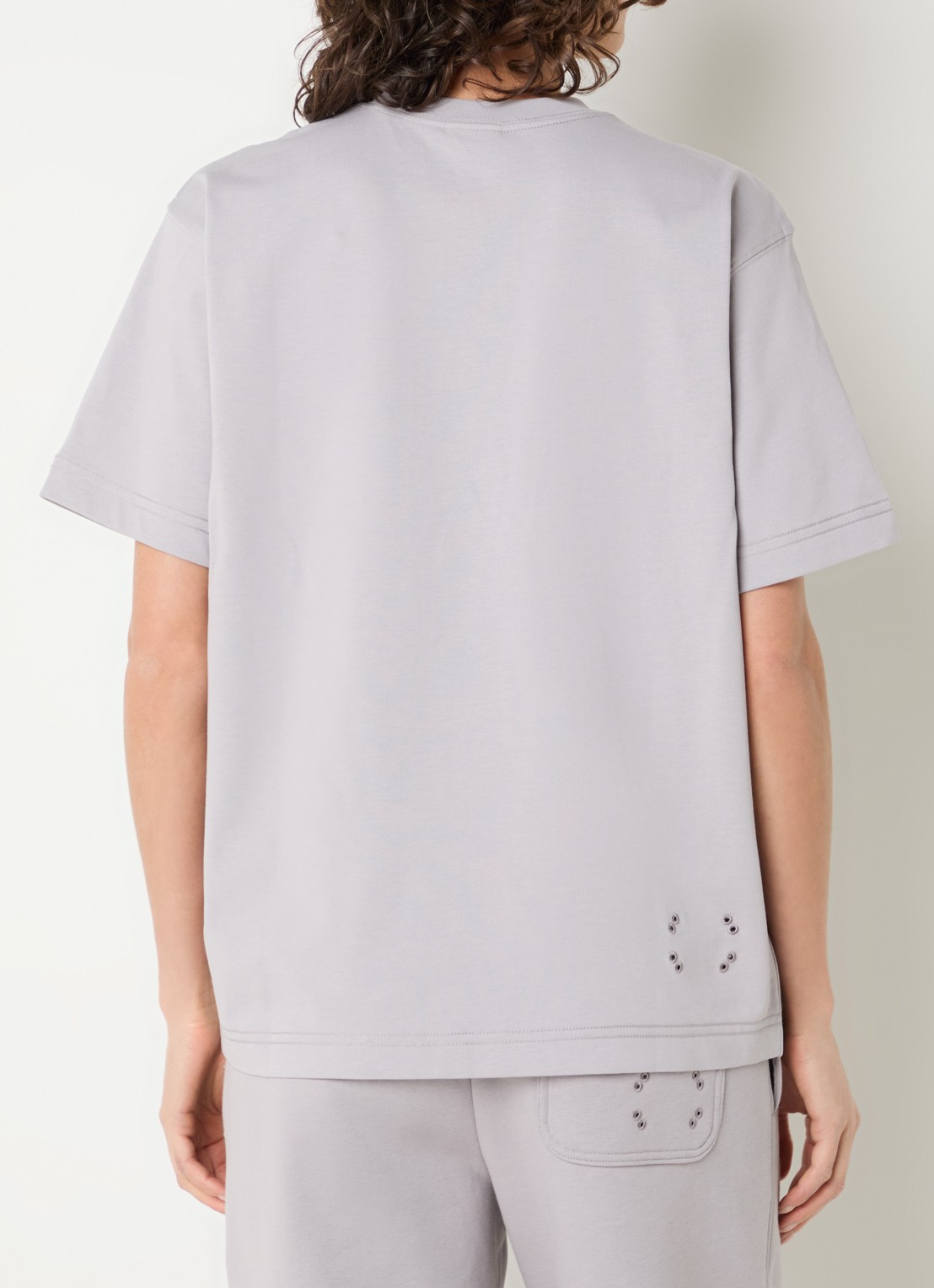 On Club Collective T-shirt met logo  - achterkant taupe