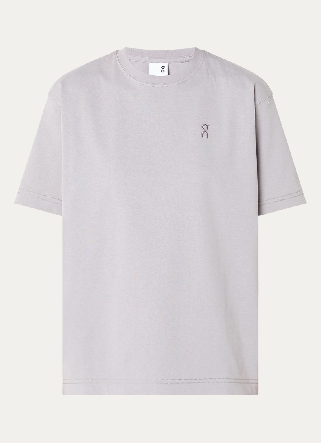 On Club Collective T-shirt met logo  - voorkant 2 taupe